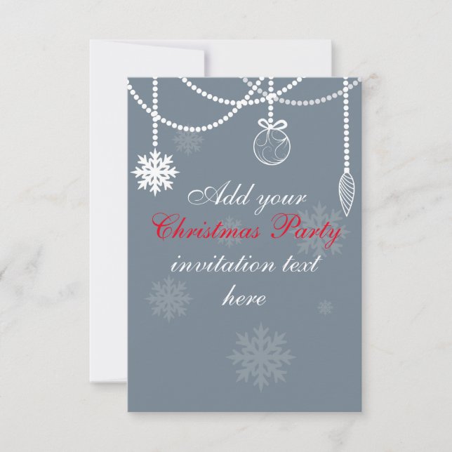 Elegant Background for Christmas Party Invitation (Front)
