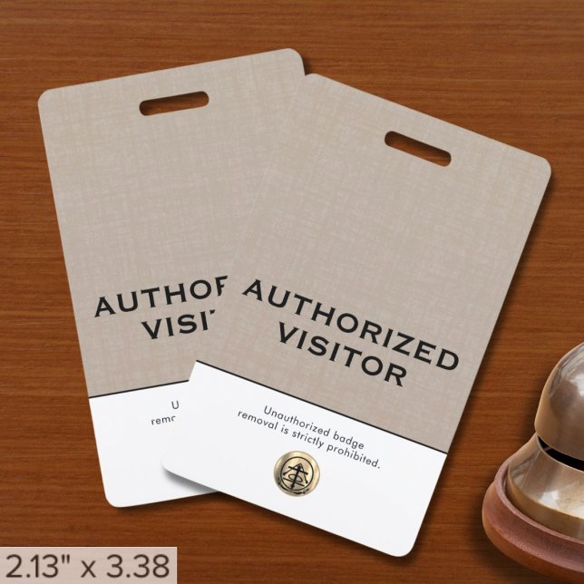 Élégant Badge De Visiteur Autorisé Personnalisé (Créateur téléchargé)