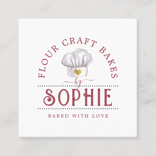 Elegant Baker's Logo Carte de visite (Devant)