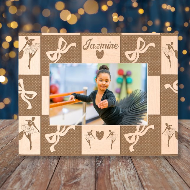 Elegant Ballerina Dancer's Keepsake With Name Etched Frames (Creator Uploaded)