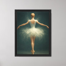 Elegant Ballerina in White Tutu