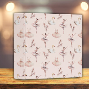 Elegant Ballerina Pink Ballet Shoes Binder