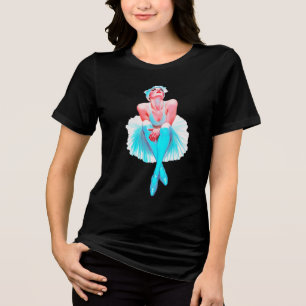 Elegant Ballerina Wall Art – Graceful Ballet Dance Tri-Blend Shirt