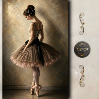 Elegant Ballet Dancer Decoupage Tissue Paper