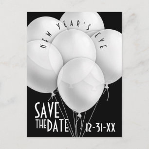 Élégant Ballons blancs Invitation de la fête du No
