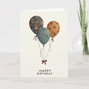 Elegant Balloon Birthday Card