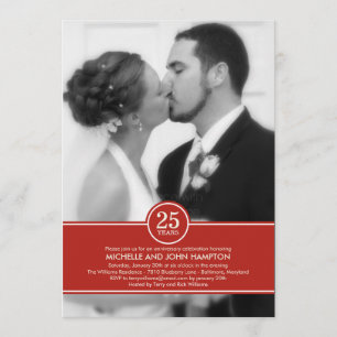 Elegant Band Anniversary Photo Invitation