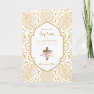 Élégant baptême Christening Invitation et programm