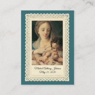 Élégant Baptême Religieux Souvenir Carte Sainte