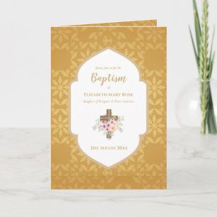 Elegant Baptism Christening Invitation and Program
