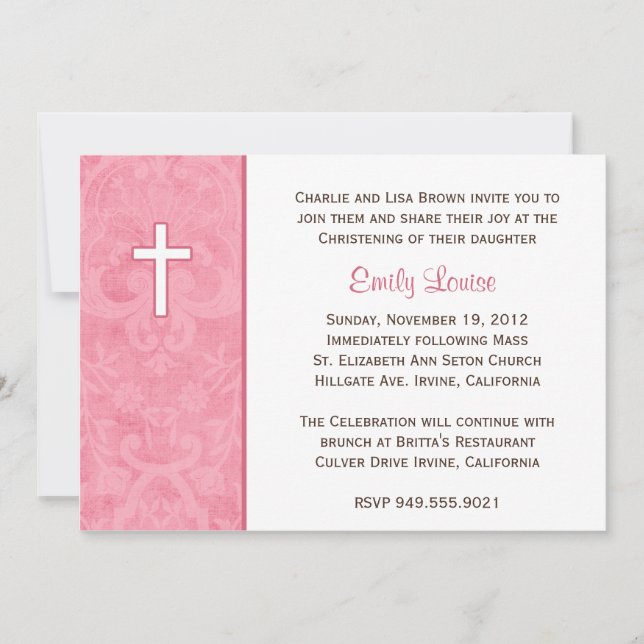 Elegant Baptism Invitation (Front)