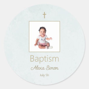 Elegant Baptism Sticker for Baby