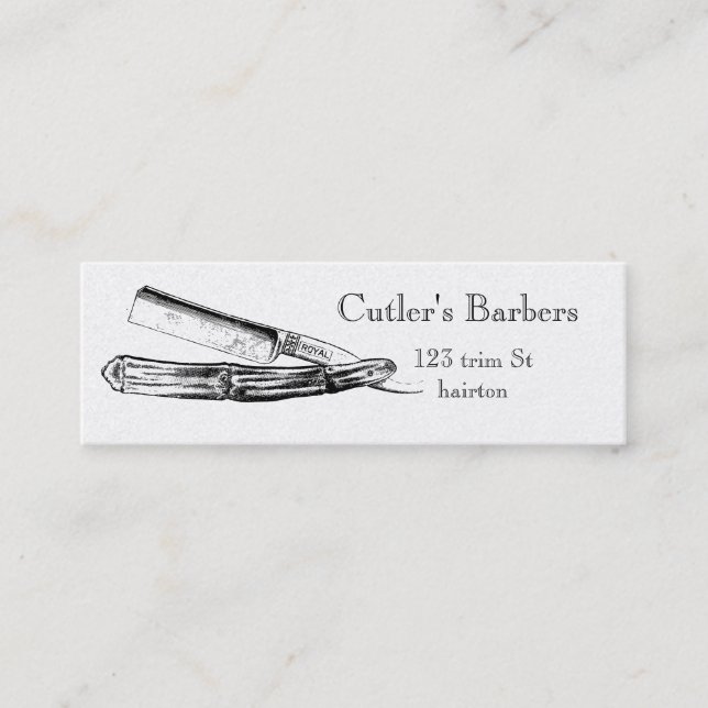 Elegant Barber shop business card (Front)
