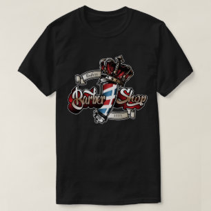 Elegant Barbershop Crown Personalize T-Shirt