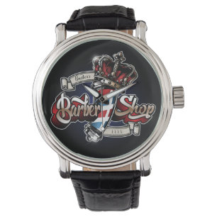 Elegant Barbershop Crown Personalize Wrist Watch