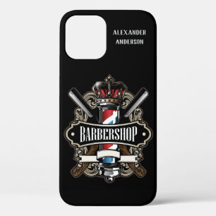 Élégant Barbershop Logo Coque-Mate coque iphone