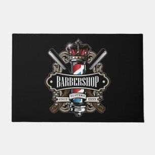 Elegant Barbershop Logo Personalize  24" x 36" Doormat