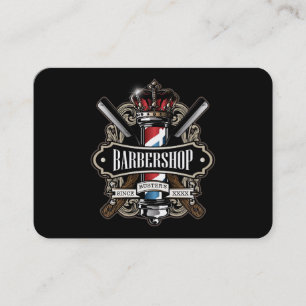 Elegant Barbershop Logo Personalize Business Card