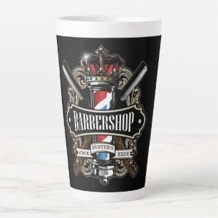 Elegant Barbershop Personalize Latte Mug