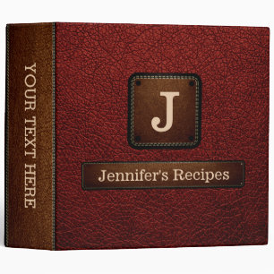 Elegant Barn red Leather Look Binder