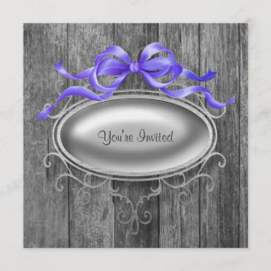 Élégant Barn Wood Modèle Invitation