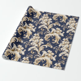 Elegant Baroque and Damask Decor: Vintage Ornate Wrapping Paper