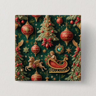 Elegant Baroque Christmas Button