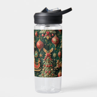 Elegant Baroque Christmas Water Bottle