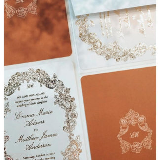 Elegant Baroque Crest Monogram Wedding