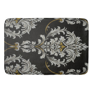 Elegant Baroque Damask Bath Mat