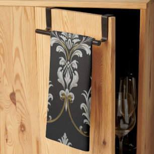 Elegant Baroque Damask Kitchen Towel