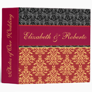 Elegant Baroque Damask Wedding Album Notebook Binder