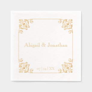 Elégant baroque de luxe Ornate Mariage doré