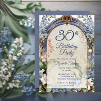 Elegant Baroque Floral Arch 30th Birthday Party