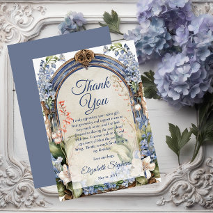 Elegant Baroque Floral Arch Thank You Card