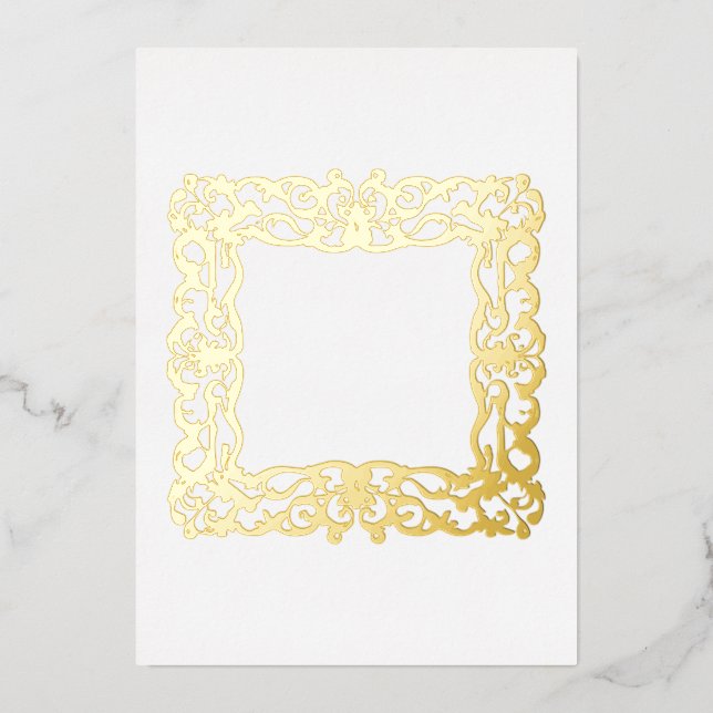 Elegant Baroque Frame Gold Blank (Front)