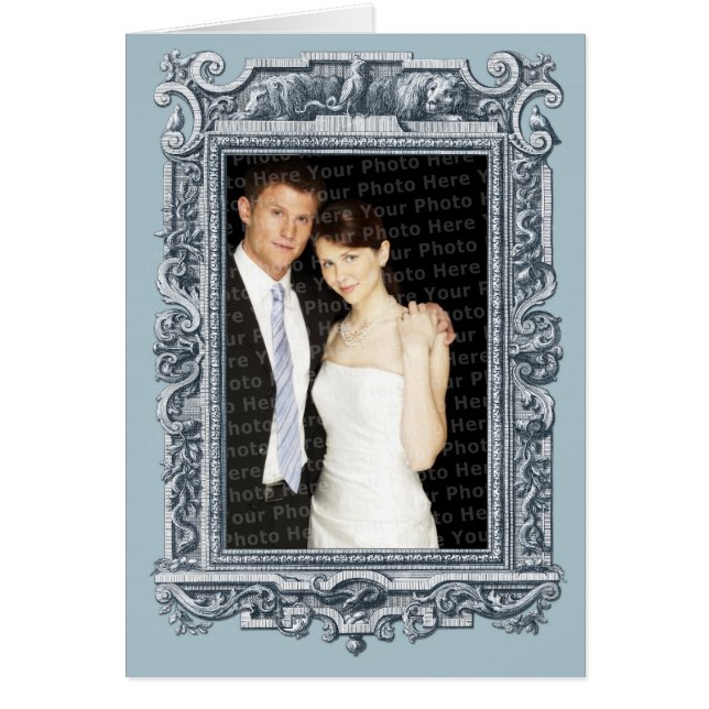 Elegant Baroque Photo Frame Engraved Border (Front)
