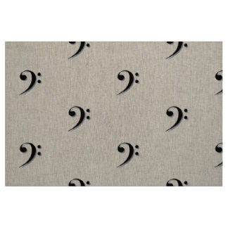 Elegant Bass Clef Fabric