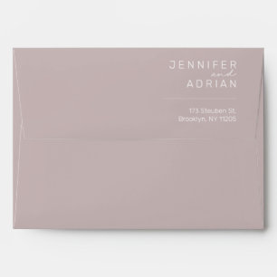 Elegant Battleship Grey Minimal ﻿Modern Envelope