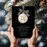 Elegant Bauble Christmas Brunch Invitation<br><div class="desc">Personalized Custom Elegant Bauble Christmas Brunch Invitation Card.</div>