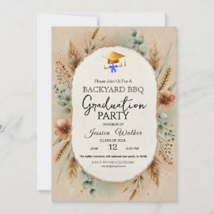 Elegant BBQ Graduation Party Invitation 2026