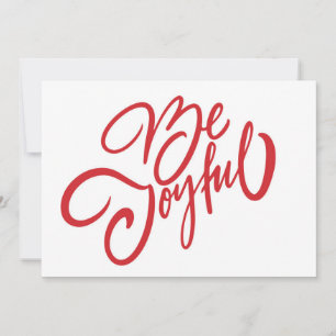 Elegant Be Joyful Holiday Design Card