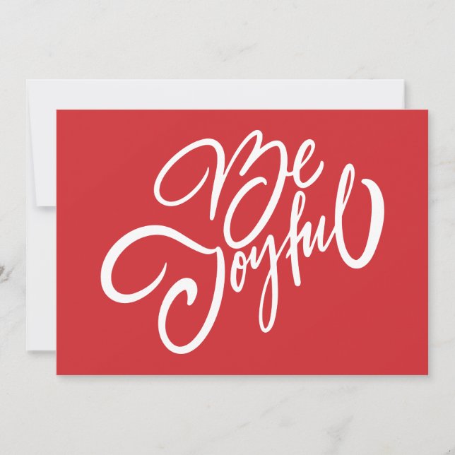 Elegant Be Joyful Holiday Design Card (Front)