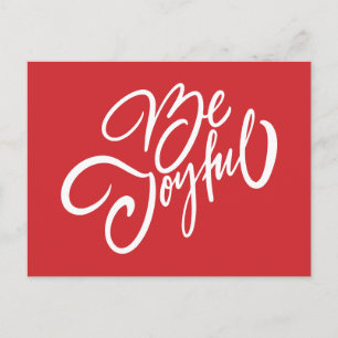 Elegant Be Joyful Holiday Design Postcard