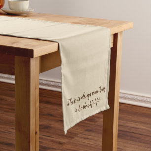 Elegant Be Thankful For Thanksgiving Short Table Runner