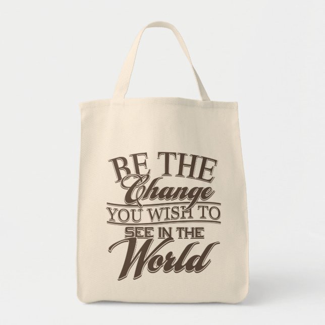 Elegant Be the Change Tote Bag (Front)