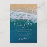 Elegant Beach Blue Ocean Wedding Wishing Well Enclosure Card<br><div class="desc">Beach destination wedding wishing well cards featuring a summer tropical beach island background, and a wedding wishes template. Click on the “Customize it” button for further personalization of this template. You will be able to modify all text, including the style, colours, and sizes. You will find matching items further down...</div>