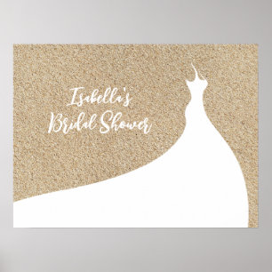 Elegant Beach Bridal Shower Poster