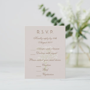 Elegant Beach, Coastal Wedding Stationery RSVP Card