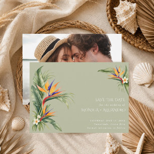 Elegant Beach Destination Wedding Photo Save The Date